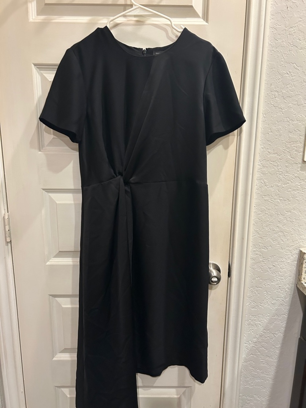 Banana Republic Black Twist-Knot Midi Dress